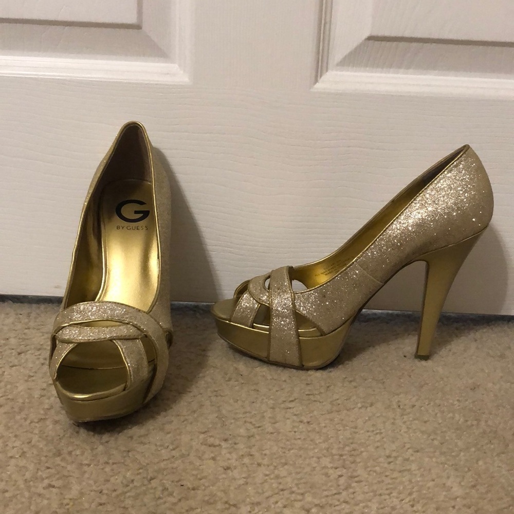 G by Guess Carolina Gold heels